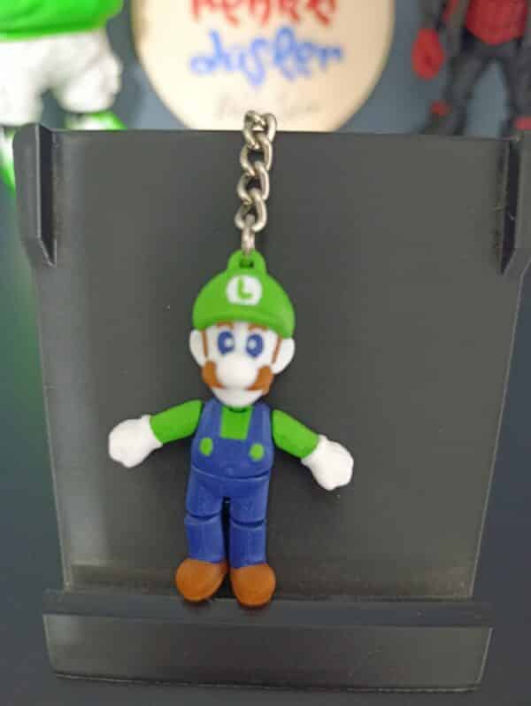 Luigi 3D Hareketli Anahtarlık (6 cm )  Süper Mario