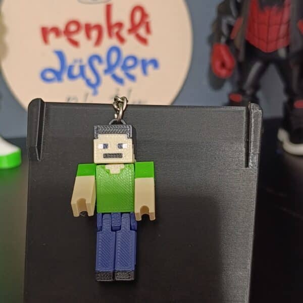 minecraft  Steve Fgürlü 3D Hareketli Anahtarlık