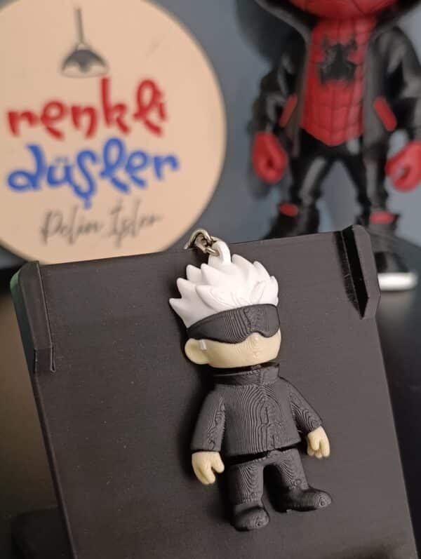 Saturo Gojo Figürlü Hareketli 3D Anahtarlık 6cm