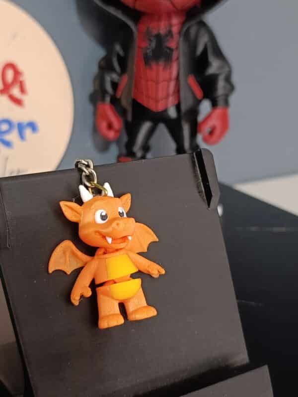 sevimli Ejderha  Figürlü 3D Hareketli Anahtarlık 6 cm