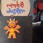 sevimli Ejderha  Figürlü 3D Hareketli Anahtarlık 6 cm