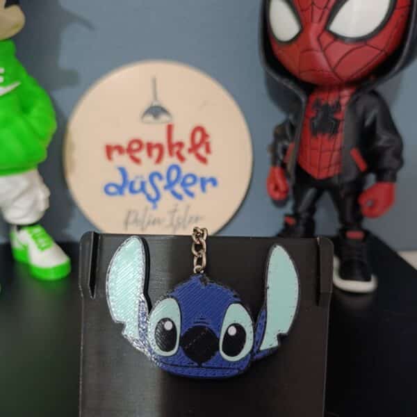 stitch  Figürlü  2 boyutlu 3D Anahtarlık