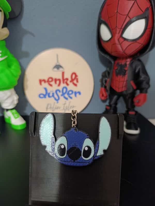 stitch  Figürlü  2 boyutlu 3D Anahtarlık