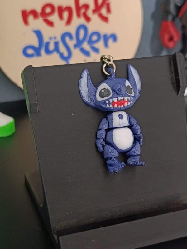 Stitch Figürlü 3D Hareketli Anahtarlık 6 cm