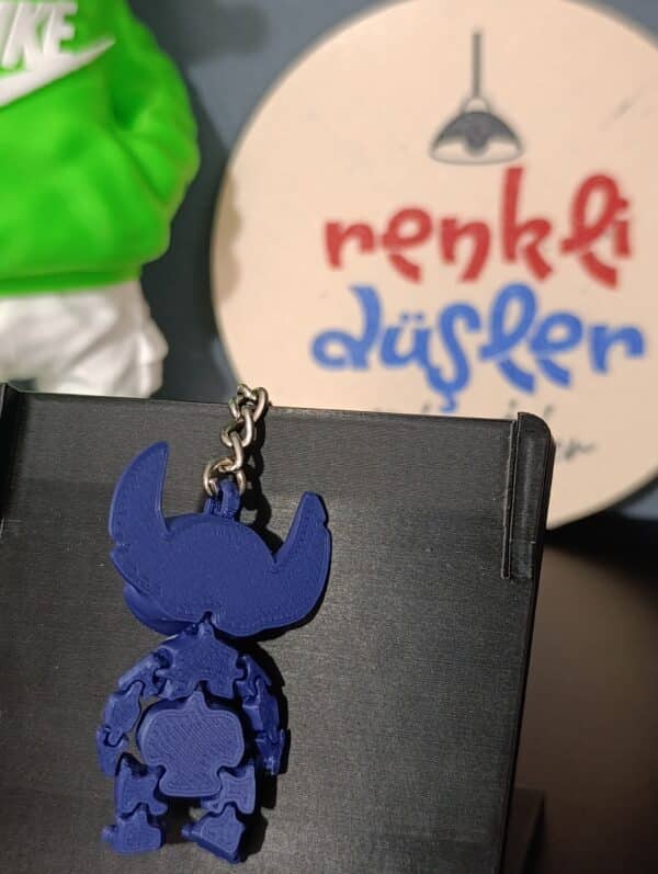 Stitch Figürlü 3D Hareketli Anahtarlık 6 cm
