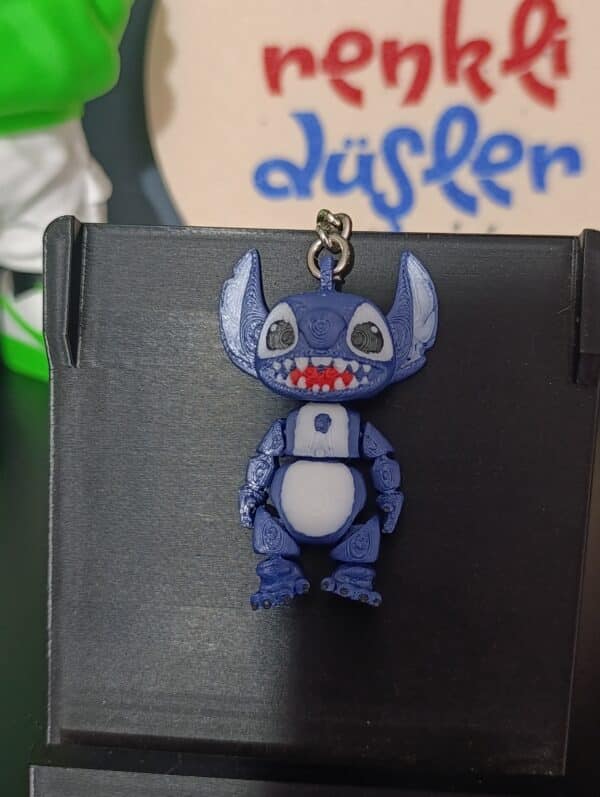 Stitch Figürlü 3D Hareketli Anahtarlık 6 cm