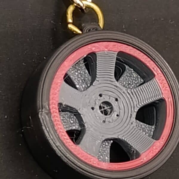 Tekerlek Figürlü 3D Anahtarlık